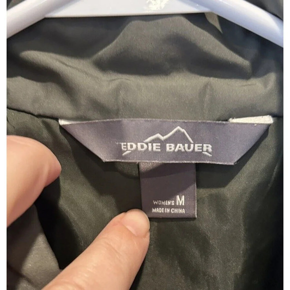 Eddie Bauer Women’s Olive Green “Capers”Quilted Lightweight Field Jacket  Medium - Picture 6 of 11